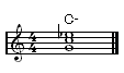 Moll-Dreiklang in der 2. Umkehrung als Akkord im Notenbild